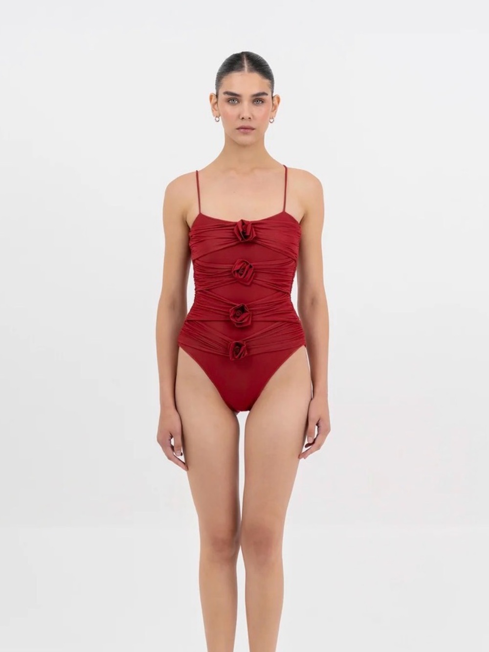 MAYGEL CORONEL TORRES ONE PIECE SWIMSUIT IN MERLOT, ONE SIZE